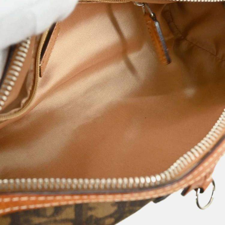 Pre Owned Christian Dior Brown PVC Romanttic Trotter Handbag