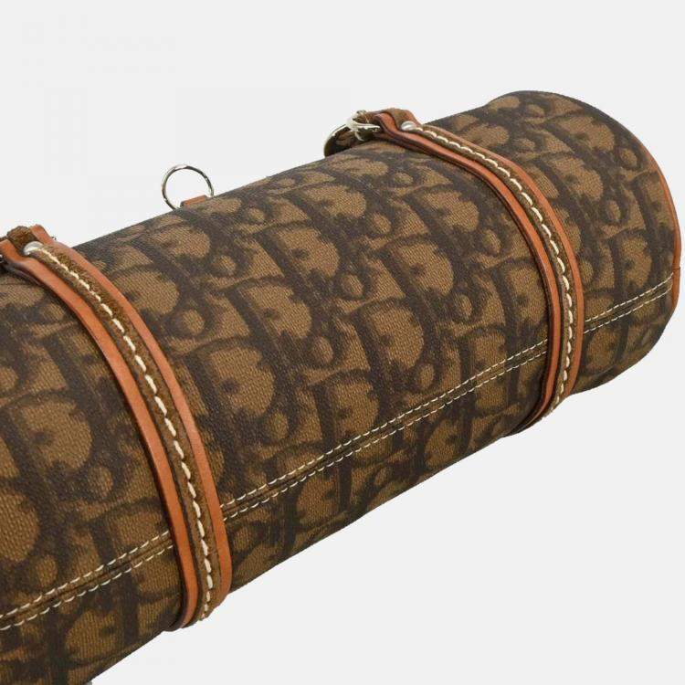 Pre Owned Christian Dior Brown PVC Romanttic Trotter Handbag