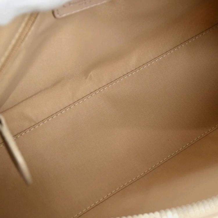 Pre Owned Christian Dior Beige PVC Romanttic Trotter Handbag