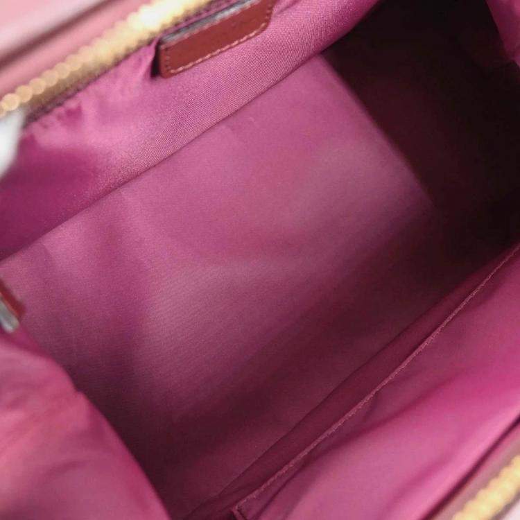 Pre Owned Christian Dior Bordeaux Trotter Canvas Top Handle Bag