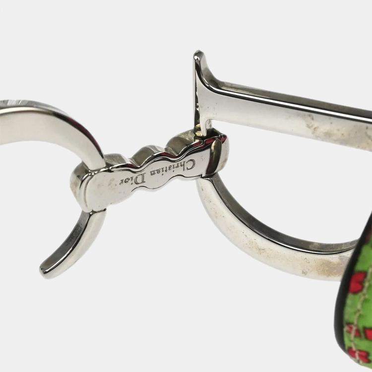 Pre Owned Christian Dior Multicolor Satin Saddle Handbag