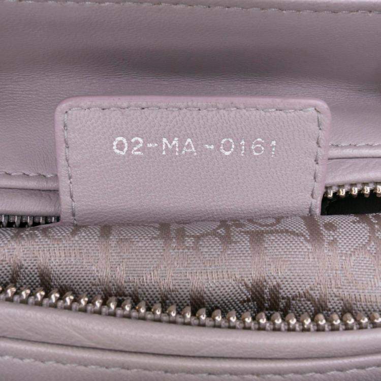 Pre Owned Dior Purple Medium Lambskin Cannage Lady Dior