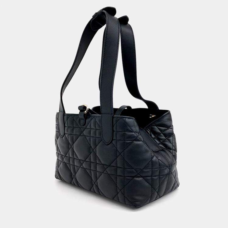 Pre Owned Dior Small Black Leather Christian Dior Toujours Bag