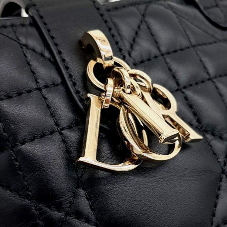 Pre Owned Dior Small Black Leather Christian Dior Toujours Bag