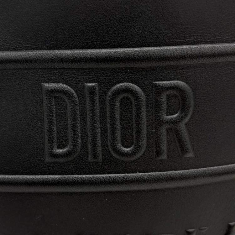 Pre Owned Dior Black Leather Oblique Book Tote Bag