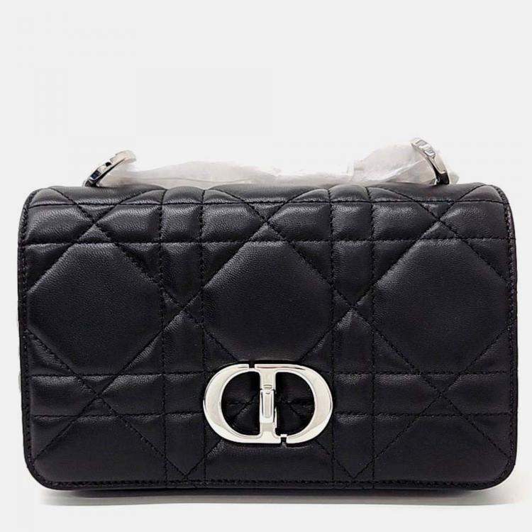 Pre Owned Dior Black Leather Christian Dior Carobag Small