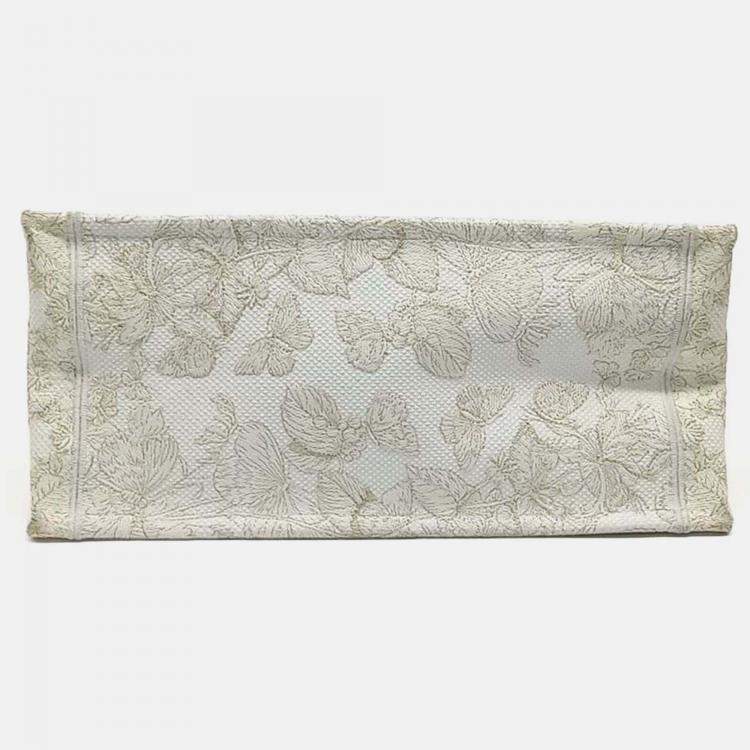 Pre Owned Dior Beige Fabric Christian Dior Book Tote Bag