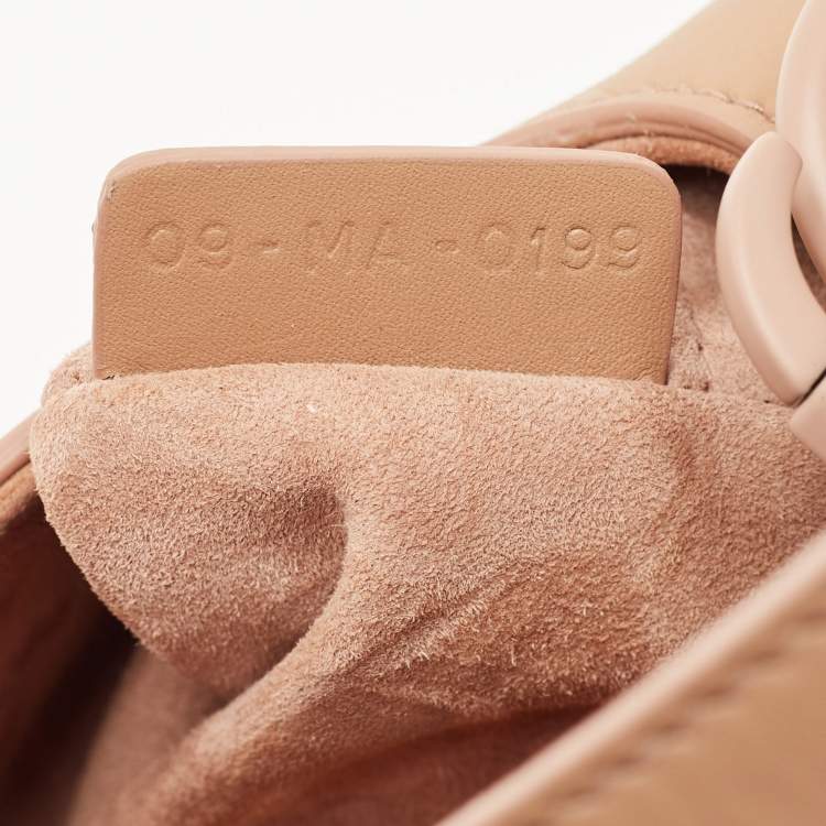 Pre Owned Dior Blush Pink Ultra Matte Leather Mini Saddle Bag