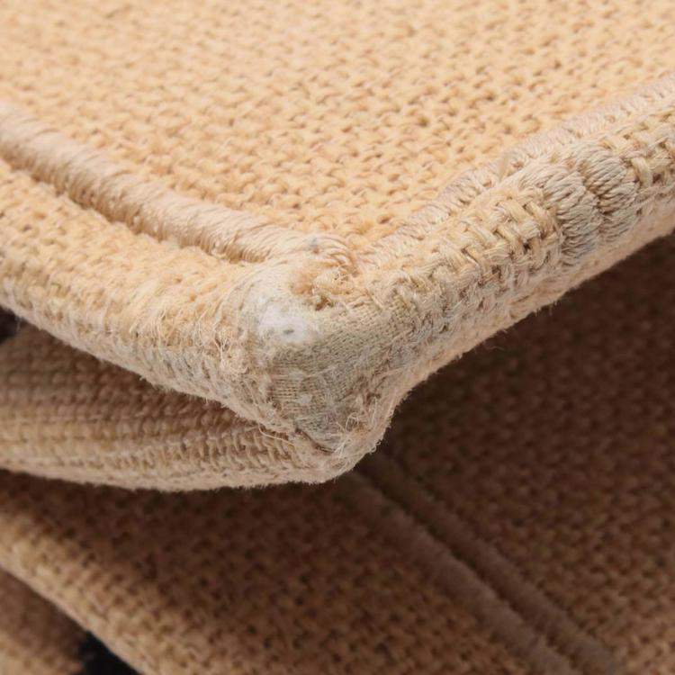 Pre Owned Dior Beige Medium Jute Embroidered Book Tote