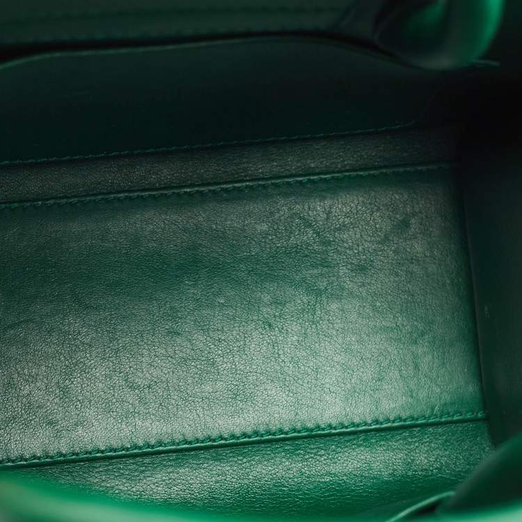 Pre Owned Dior Green Leather Mini Diorever Top Handle Bag