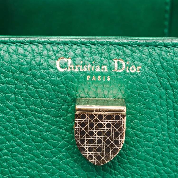 Pre Owned Dior Green Leather Mini Diorever Top Handle Bag