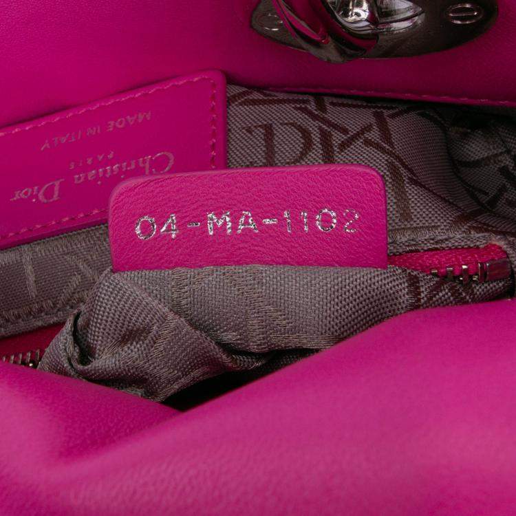 Pre Owned Dior Pink Mini Lambskin Cannage Lady Dior