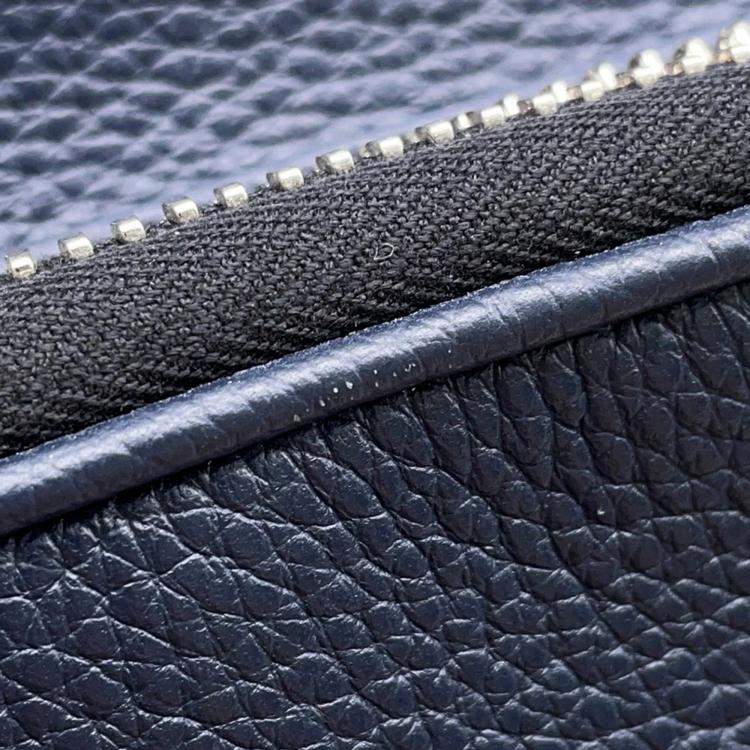 Pre Owned Christian Dior Shawn Stussy Collaboration 2020 Navy Blue Leather Crossbody Bag