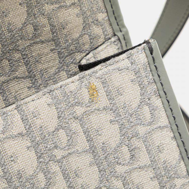 Pre Owned Dior Grey Medium Oblique Canvas 30 Montaigne Bag