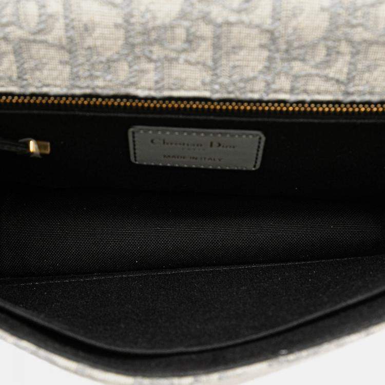 Pre Owned Dior Grey Medium Oblique Canvas 30 Montaigne Bag
