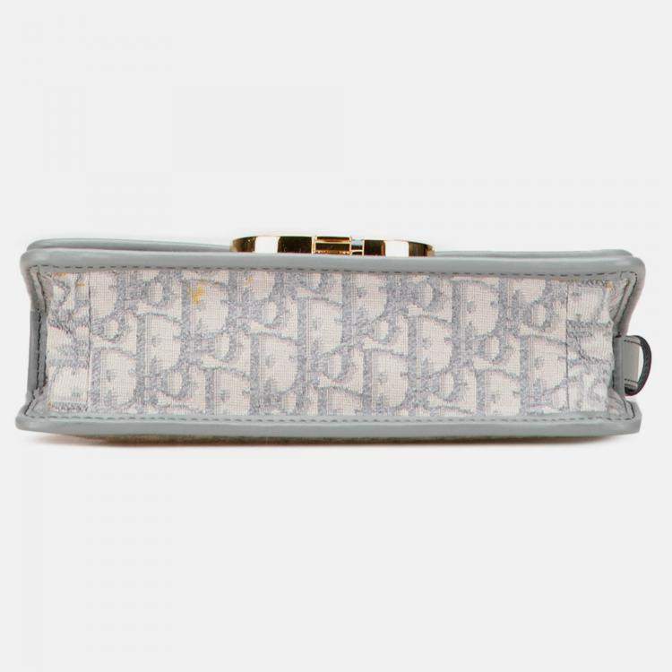 Pre Owned Dior Grey Medium Oblique Canvas 30 Montaigne Bag
