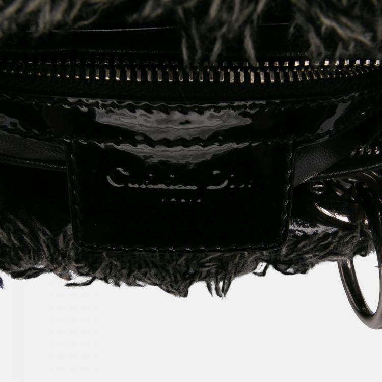 Pre Owned Dior Grey Medium Tweed Cannage Lady Dior