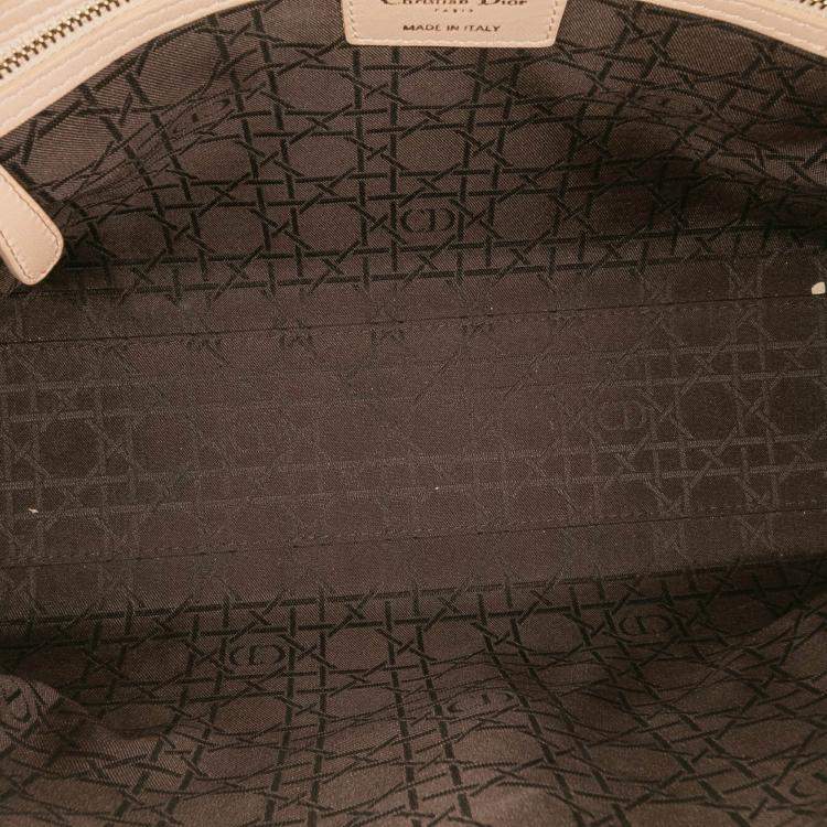 Pre Owned Dior Brown Large Lambskin Cannage Lady Dior