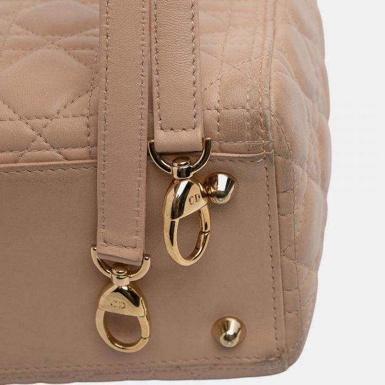 Pre Owned Dior Brown Large Lambskin Cannage Lady Dior