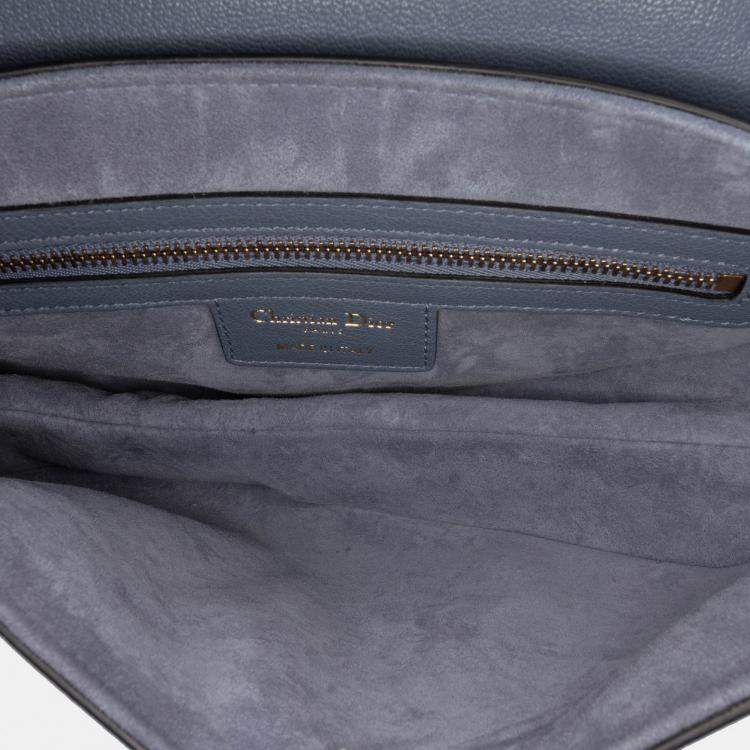 Pre Owned Dior Blue Goatskin Saddle Bag