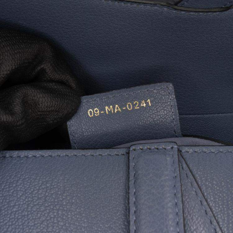 Pre Owned Dior Blue Goatskin Saddle Bag