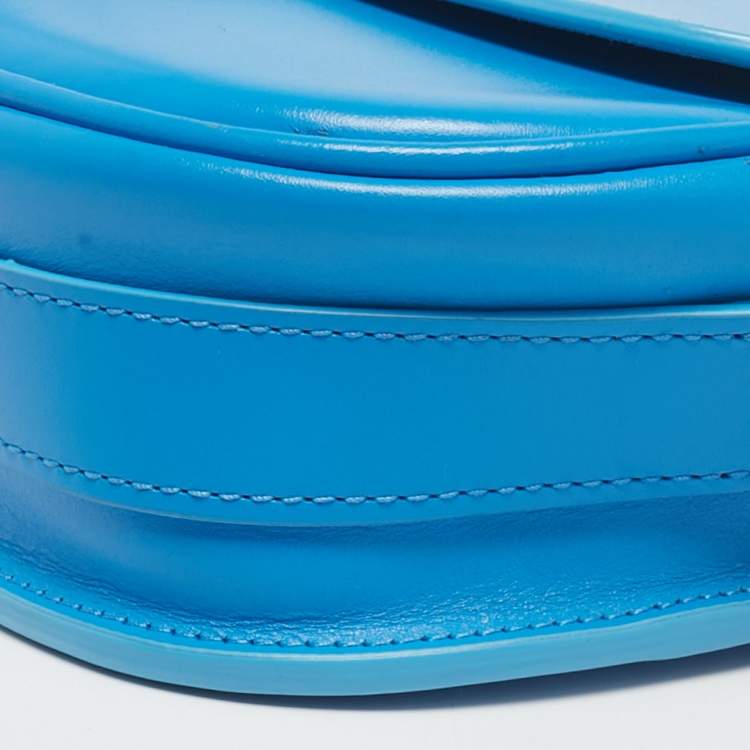 Pre Owned Dior Blue Leather East-West Bobby Shoulder Bag