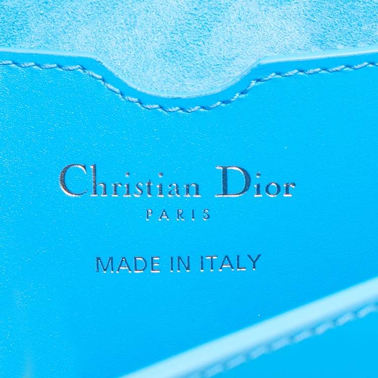 Pre Owned Dior Blue Leather East-West Bobby Shoulder Bag