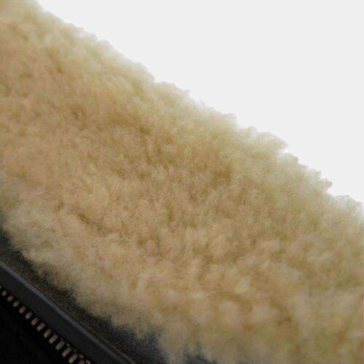 Pre Owned Christian Dior Saddle Shearling Mouton Gray Shoulder Bag