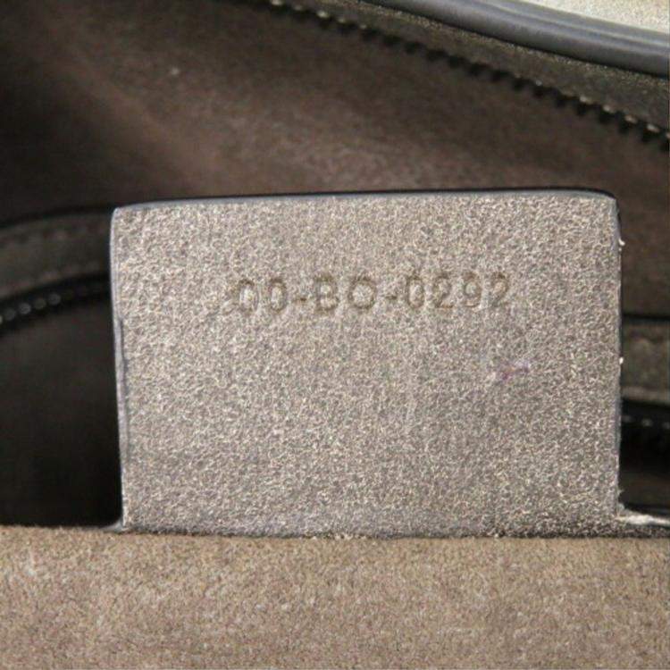 Pre Owned Christian Dior Saddle Shearling Mouton Gray Shoulder Bag