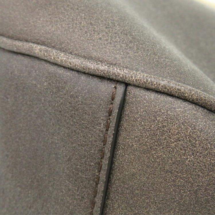 Pre Owned Christian Dior Saddle Shearling Mouton Gray Shoulder Bag