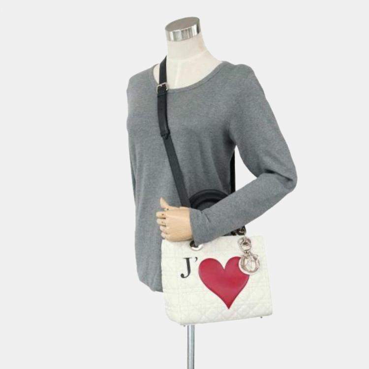 Pre Owned Christian Dior Amour Lady Multicolor Lambskin Leather Bag  