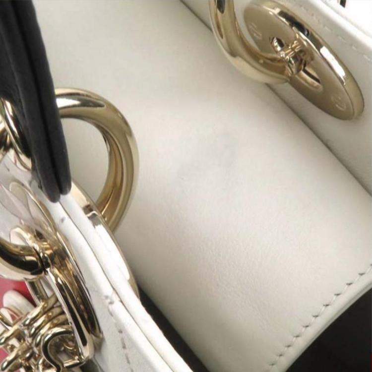Pre Owned Christian Dior Amour Lady Multicolor Lambskin Leather Bag  