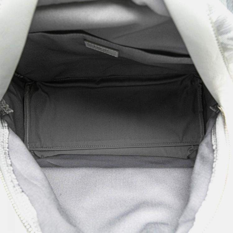 Pre Owned Christian Dior Dior Cd Diamond Hit The Road Backpack Gray Pvc Leather