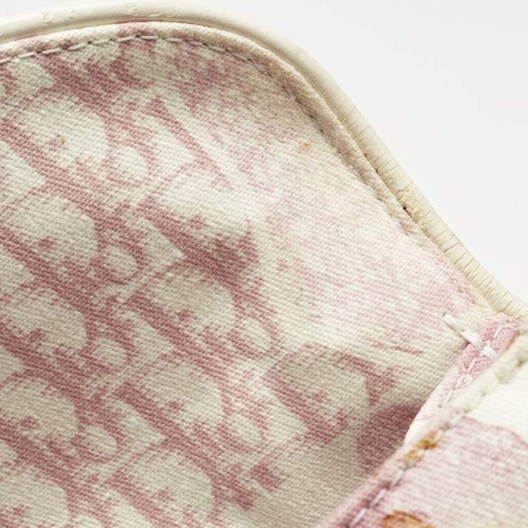 مملوكة مسبقًا Dior Pink/White Cherry Blossom Print Fabric Shoulder Bag
