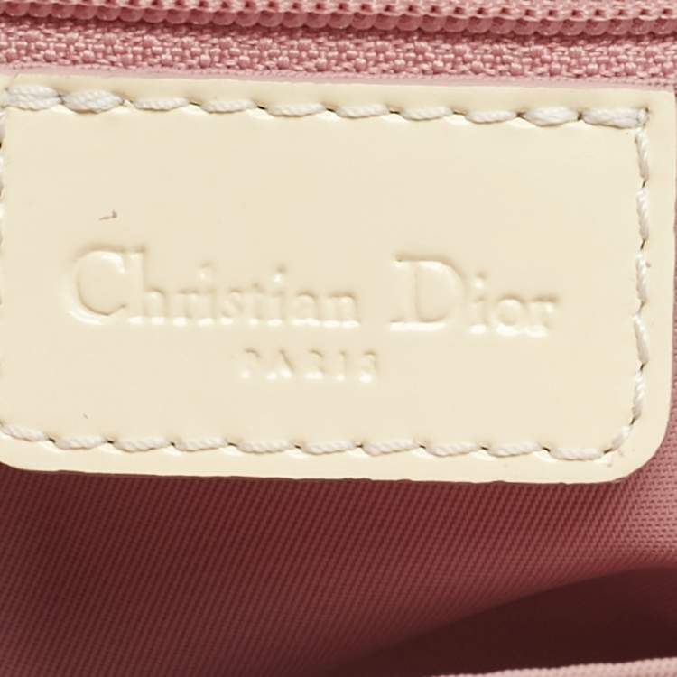 مملوكة مسبقًا Dior Pink/White Cherry Blossom Print Fabric Shoulder Bag