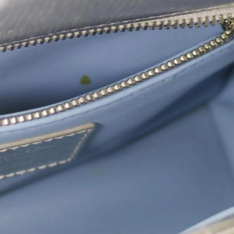 Pre Owned Christian Dior Silver Lambskin Lady Dior Cannage 2way Handbag
