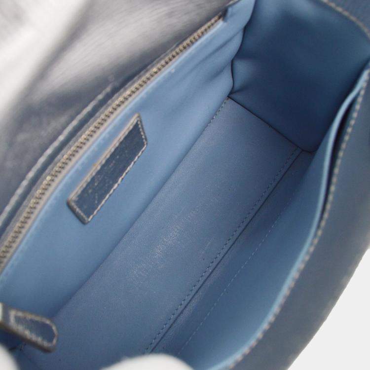 Pre Owned Christian Dior Silver Lambskin Lady Dior Cannage 2way Handbag