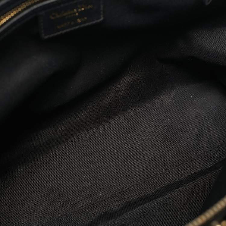 Pre Owned Dior Black Cannage Leather Large Soft Lady Dior Satchel