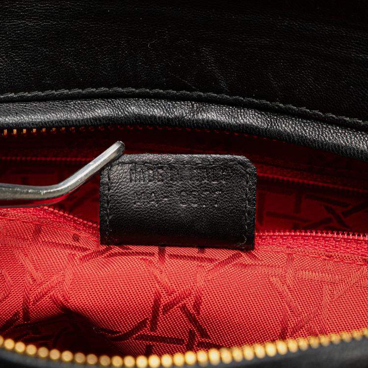 Pre Owned Dior Black Large Lambskin Cannage Lady Dior