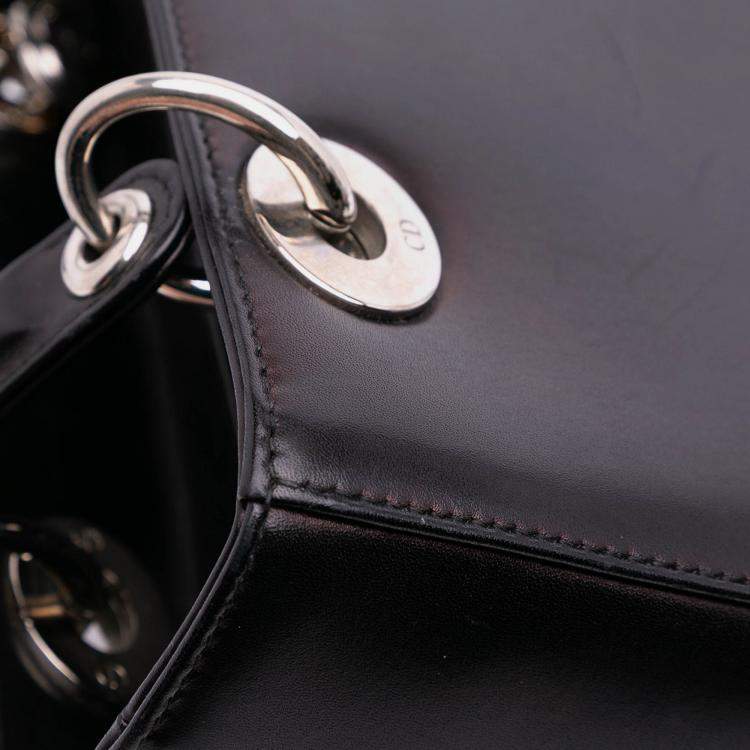 Pre Owned Dior Black Medium Calfskin Pockets Lady Dior