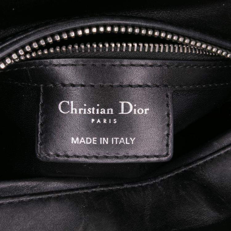 Pre Owned Dior Black Medium Calfskin Pockets Lady Dior