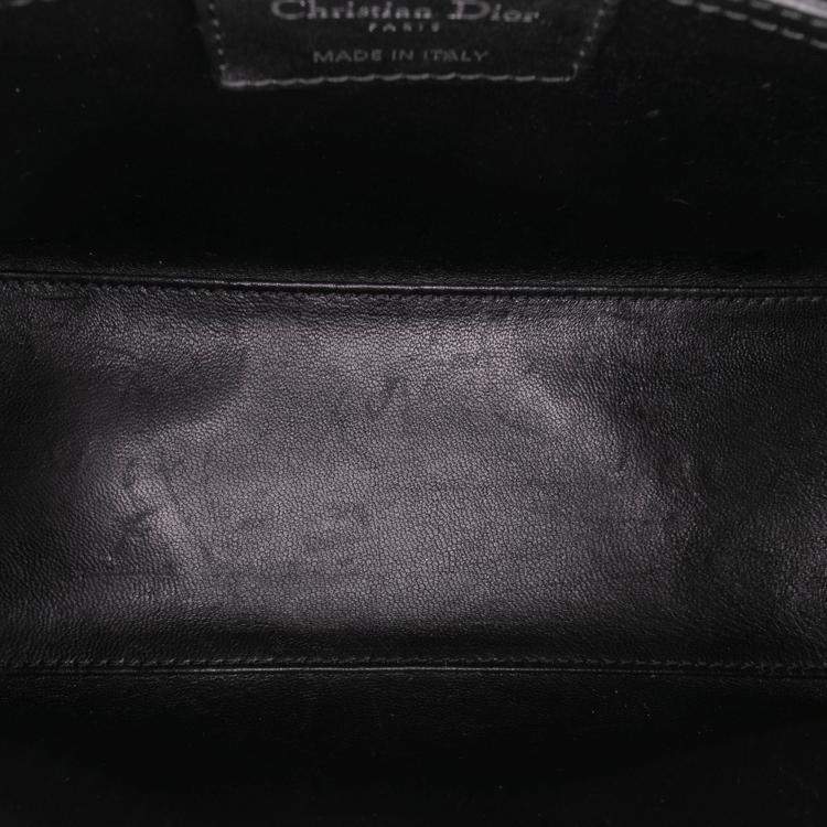 Pre Owned Dior Black Medium Calfskin Pockets Lady Dior