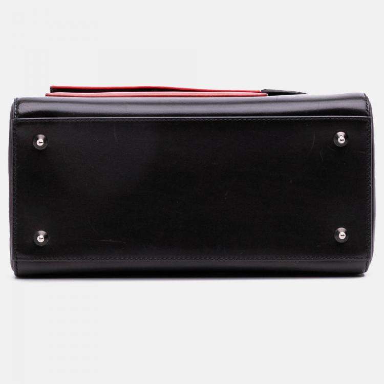 Pre Owned Dior Black Medium Calfskin Pockets Lady Dior