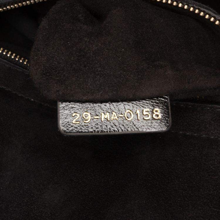 Pre Owned Dior Black Small Crinkled Patent Cannage My ABCDior Lady Dior