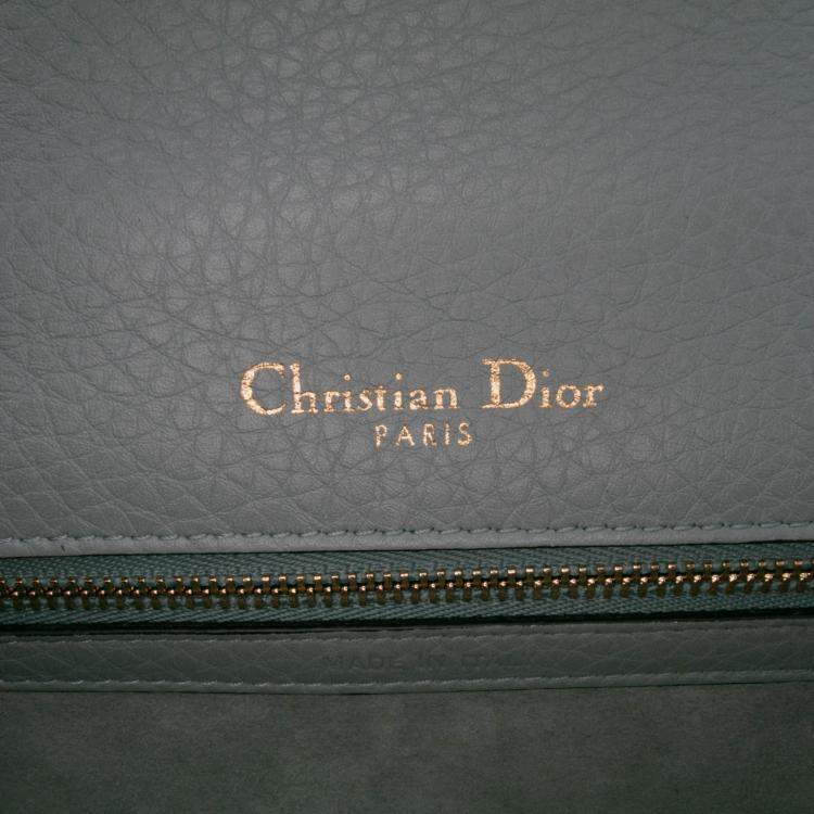 Pre Owned Dior Grey Small Grained Calfskin Diorama Flap