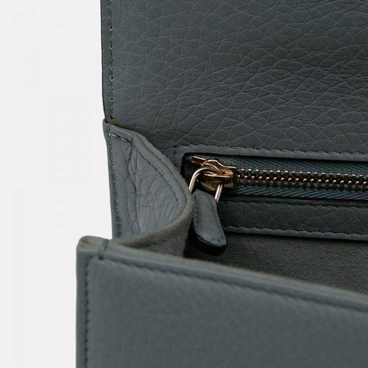 Pre Owned Dior Grey Small Grained Calfskin Diorama Flap