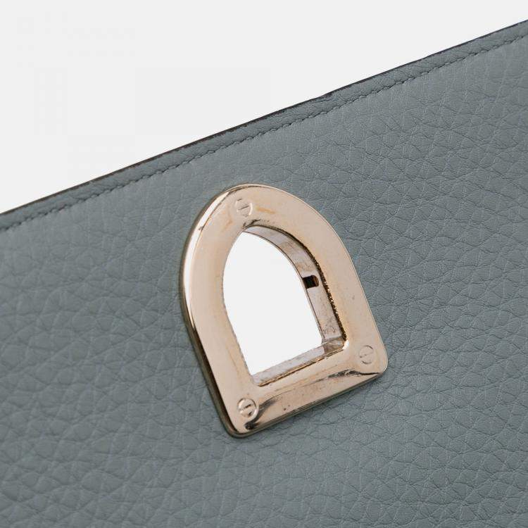 Pre Owned Dior Grey Small Grained Calfskin Diorama Flap