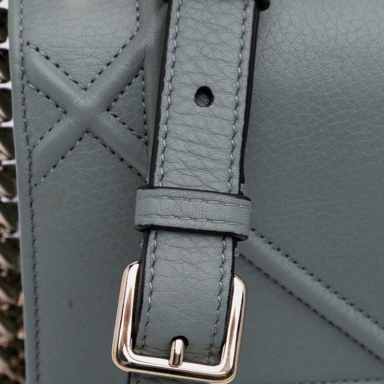 Pre Owned Dior Grey Small Grained Calfskin Diorama Flap