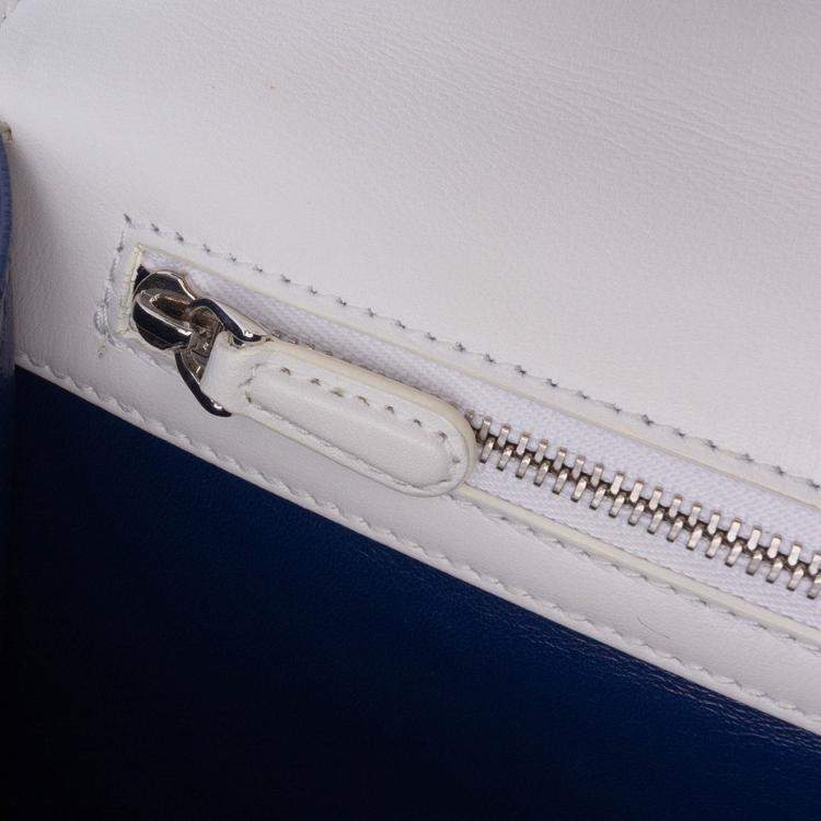 Pre Owned Dior White Medium Lambskin Embroidered Diorama Flap