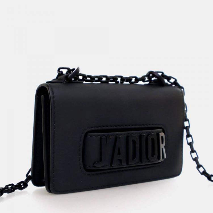Pre Owned Dior Mini Calfskin J'adior Chain Flap Bag